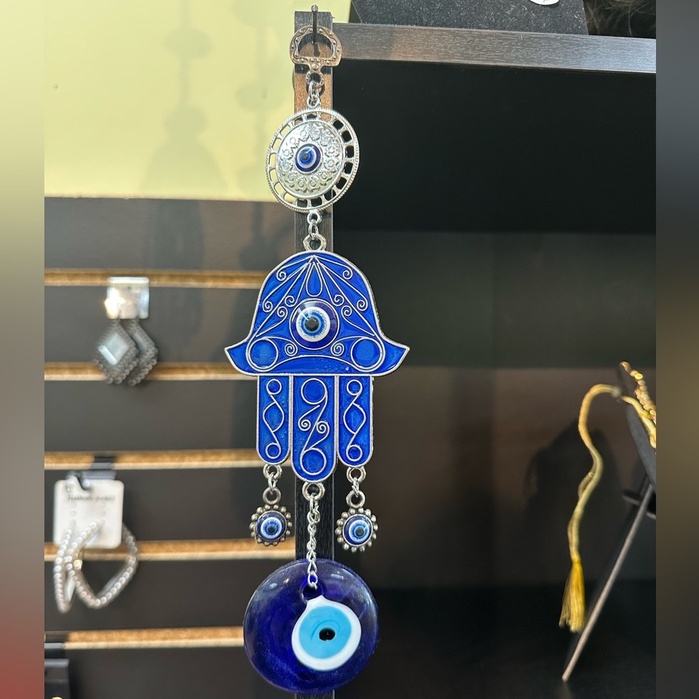 Blue Hamsa Hand Wall Hanging